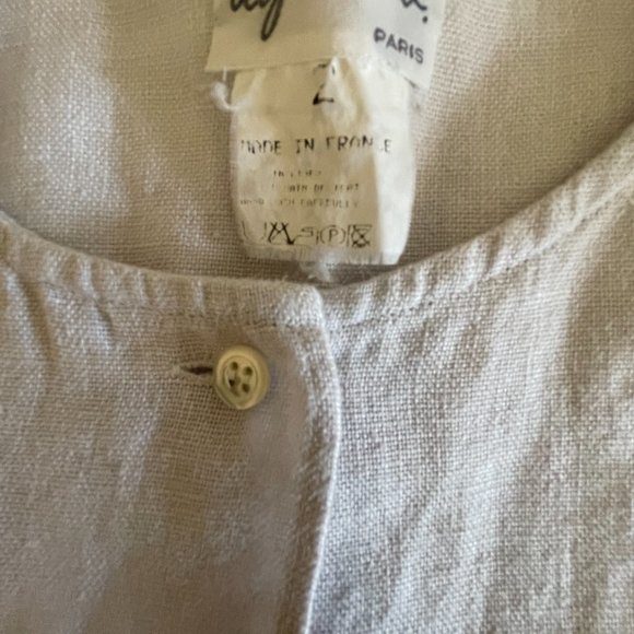 Vintage Agnes b. Linen Jacket Sz 2 - Picture 3 of 6